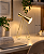 (Latão - Especiais) Abajur Mesa Golden Art M1071LT Picasso com Cavalete em Latão e Cúpula Cone Pintada E27 Altura Média 45cm - Imagem 2