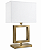 (Latão - Especiais) Abajur de Mesa Golden Art Quadrado 27x27 em Latão com Lâmpada E27 Altura 66cm M632LT - Imagem 1