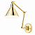 (Latão - Especiais) Arandela Baboo Golden Art Braço de 30 cm, Duas Articulações e Soquete E27 P1060-30-411LT - Imagem 2