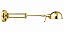 (Latão - Especiais) Arandela Danny Golden Art P685LT Articulada com 55 cm | G9 - Imagem 1