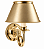 (Latão - Especiais) Arandela Golden Art P307LT Corneta com Braço Torcido e Soquete E27 - Imagem 1