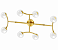 (Latão - Especiais) Arandela GRAPP 8 Golden Art P2820-8LT 8 x G9 – Design Sofisticado - Imagem 1