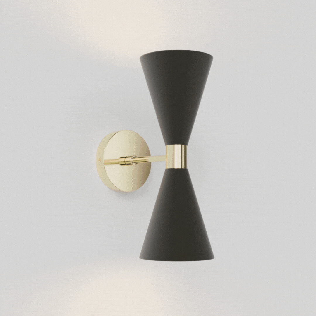 Arandela Picasso Golden Art com 2 Cones, Pintura e 2 Soquetes E27 P1071-2PI - Imagem 2