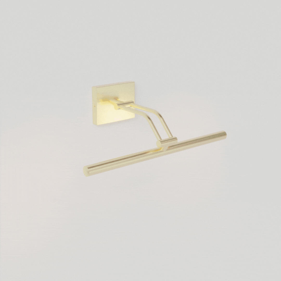 Arandela Pina Tubular Golden Art 40 cm em Latão 7/8” com Kit LED e Deslocamento P379A-40LT - Imagem 3