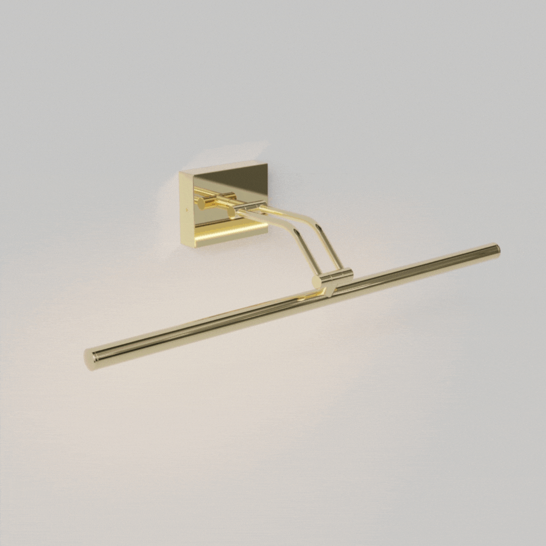 Arandela Pina Tubular Golden Art 60 cm em Latão 7/8” com Kit LED e Deslocamento P379A-60LT - Imagem 2