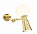(Latão - Especiais) Arandela PIVÔ Golden Art P9900LT Bola de Vidro e Spot – Design Sofisticado - Imagem 1