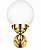(Latão - Especiais) Arandela Golden Art P762LT Vintage Fera Vidro Esférico e Soquete E27 - Imagem 3