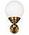 (Latão - Especiais) Arandela Golden Art P762LT Vintage Fera Vidro Esférico e Soquete E27 - Imagem 1