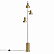 (Latão - Especiais) Coluna Iluminação Golden Art C1810-3LT Escriba em Latão 3 Soquetes E27 170cm - Imagem 1