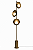 (Latão - Especiais) Coluna de Iluminação Golden Art Orvalho em Latão com 3 LEDs de 3W 170cm C1820-3LT - Imagem 8