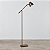 (Latão - Especiais) Coluna Iluminação C786LT Golden Art Zull Articulada Latão Base Retangular G9 Altura Média 160cm - Imagem 2