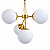 Lustre Balls com 4 Globos Ø 20cm em Latão e Soquetes E27 – Golden Art Iluminação Decorativa T2050-4LT - Imagem 1