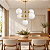(Latão - Especiais) Lustre Balls 5 Globos Golden Art T2050-5LT Ø20cm 2 Andares em e Soquetes E27 – Iluminação Decorativa -5LT - Imagem 2