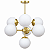 (Latão - Especiais) Lustre Golden Art Balls 7 Bolas Ø20cm 2 Andares 7xE27 T2050-7LT - Imagem 1