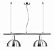 (Latão - Especiais) Lustre BILHAR Golden Art T143-2LT 1/2 Bola 2 Cúpulas 90 cm – - Imagem 2