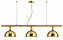 (Latão - Especiais) Lustre BILHAR 1/2 Bola Golden Art T143-3LT 3 Cúpulas em 140 cm – - Imagem 1