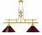 (Latão - Especiais) Lustre BILHAR Golden Art T140-2LT 2 Cúpulas 80 cm – Design Clássico - Imagem 1