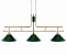 (Latão - Especiais) Lustre BILHAR 3 Cúpulas Golden Art T140-3LT 130 cm – Design Clássico - Imagem 1