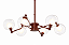 (Pintura) Lustre BRAID com 6 Lampadas G9 Golden Art T2802-6PI – - Imagem 1