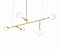 Lustre CINQUE 100 em Latão para Bolas de 12cm com 5 Soquetes G9 – Golden Art T55100LT - Imagem 1