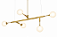 (Latão - Especiais) Lustre CINQUE 100 Glass Golden Art T55100VLT Bolas de Vidro 5 x E27 – - Imagem 1