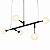 Lustre CINQUE 100 para Bolas de 12cm com Acabamento em Pintura – Golden Art T55100PI - Imagem 1