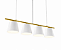 (Latão - Especiais) Lustre DIDI Barra 110 cm Golden Art T903H4LT 4 Cúpulas Pintadas – - Imagem 3