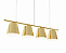 (Latão - Especiais) Lustre DIDI Barra 110 cm Golden Art T903H4LT 4 Cúpulas Pintadas – - Imagem 1