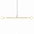 (Latão - Especiais) Lustre Golden Art Due 100 Horizontal T22100VLT Glass Bola 15cm Latão 2xE27 - Imagem 1