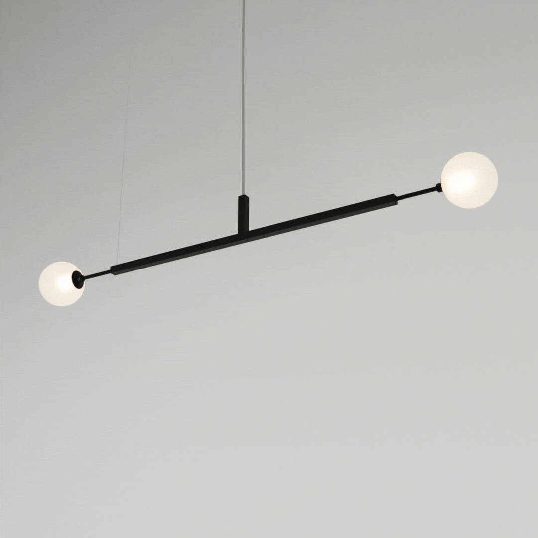 Lustre Due 100 Horizontal para Globos 12cm em Latão com Soquetes G9 – Golden Art Iluminação Decorativa T22100LT - Imagem 9