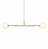 (Latão - Especiais) Lustre Due 70 Horizontal Golden Art T2270LT para Globos 12cm 2x G9 – Iluminação Decorativa - Imagem 1