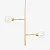 Lustre Due 70 Vertical com Globos de Vidro 15cm e Soquetes E27 em Pintura – Golden Art Iluminação Decorativa T1270VPI - Imagem 1
