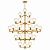 (Latão - Especiais) Lustre GRAPP 30 Lampadas G9 Golden Art T2820-30LT e Diâmetro de 100cm – - Imagem 2