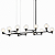 (Pintura) Lustre GRAPP Horizontal 12 Lampadas G9 – Golden Art Iluminação T2820H-12PI - Imagem 1
