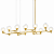 (Latão - Especiais) Lustre GRAPP Horizontal Golden Art T2820H-12LT com 12 Soquetes G9 – - Imagem 1