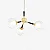 Lustre KOLL com 3 Soquetes G9 e Acabamento em Pintura – Golden Art T2805-3PI - Imagem 2