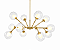 (Latão - Especiais) Lustre MOLLUS Golden Art T2812-12LT 12 x G9 e Diâmetro de 50cm – - Imagem 1