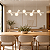 (Pintura) Lustre PIVÔ Linear 5 Bolas de Vidro Spots– Golden Art Iluminação T9900-5PI - Imagem 2
