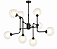(Pintura) Lustre PRETTI com 8 xG9 Golden Art T2804-8PI e - Imagem 1
