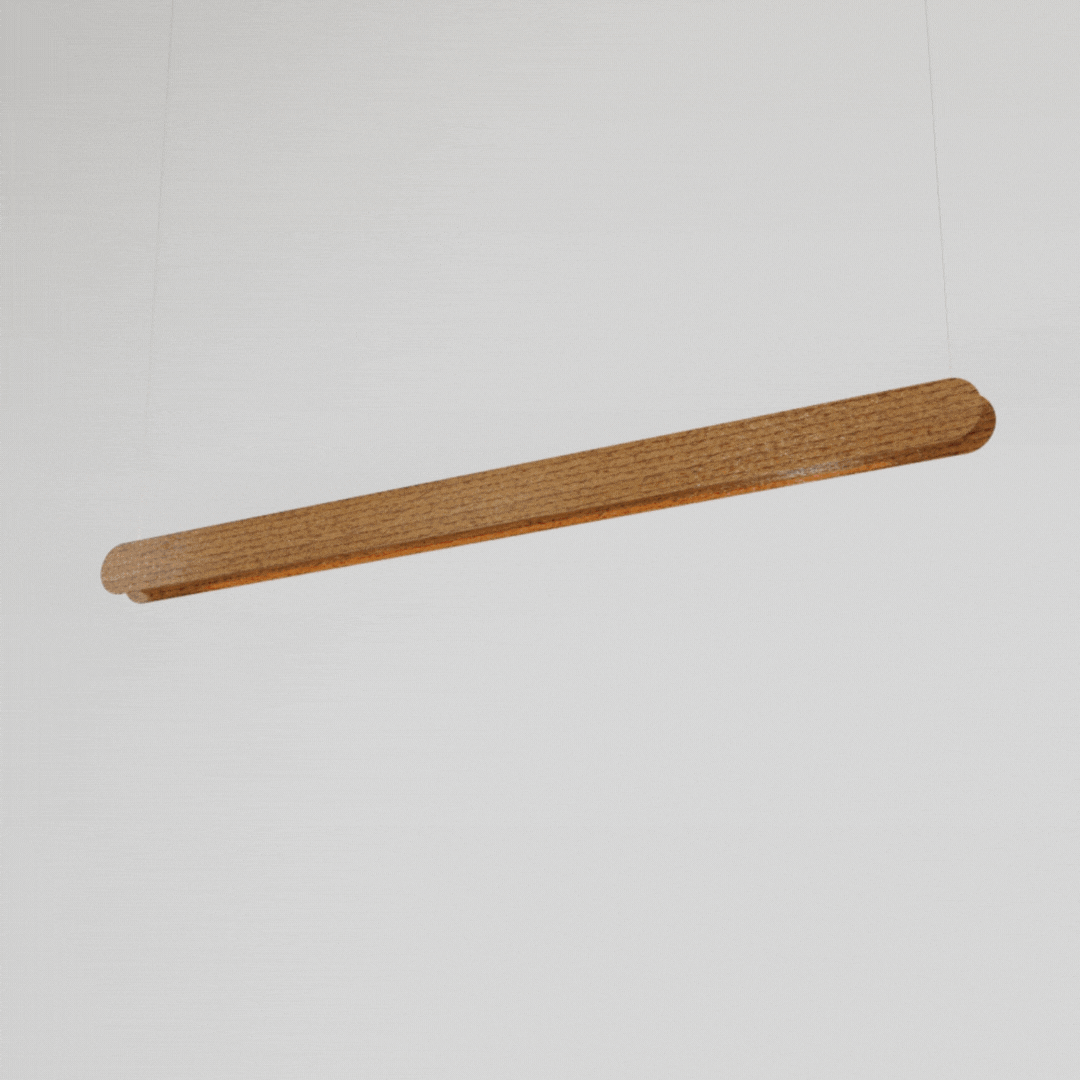 Pendente BARRA LINEAR Tubo LED T8 120 cm em Madeira – Golden Art T620-130MD - Imagem 7