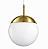 (Latão - Especiais) Pendente BOLA OPALINA Ø 20cm Golden Art T755-20LT – Design Sofisticado - Imagem 1