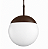 (Pintura) Pendente BOLA OPALINA Ø 20cm Golden Art T755-20PI – Design Moderno - Imagem 1