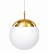 (Latão - Especiais) Pendente BOLA OPALINA Ø 35 cm Golden Art T755-35LT – Design Sofisticado - Imagem 1