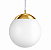 (Latão - Especiais) Pendente BOLA OPALINA Ø 42 cm Golden Art T755-42LT – Design Sofisticado - Imagem 1