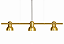 (Latão - Especiais) Pendente Escriba 3 Golden Art T1810-3LT 3x E27 – Iluminação Decorativa - Imagem 1