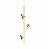 (Latão - Especiais) Pendente Escriba Golden Art T1810V-3LT Vertical com 3 Soquetes E27 em – Iluminação Decorativa - Imagem 1