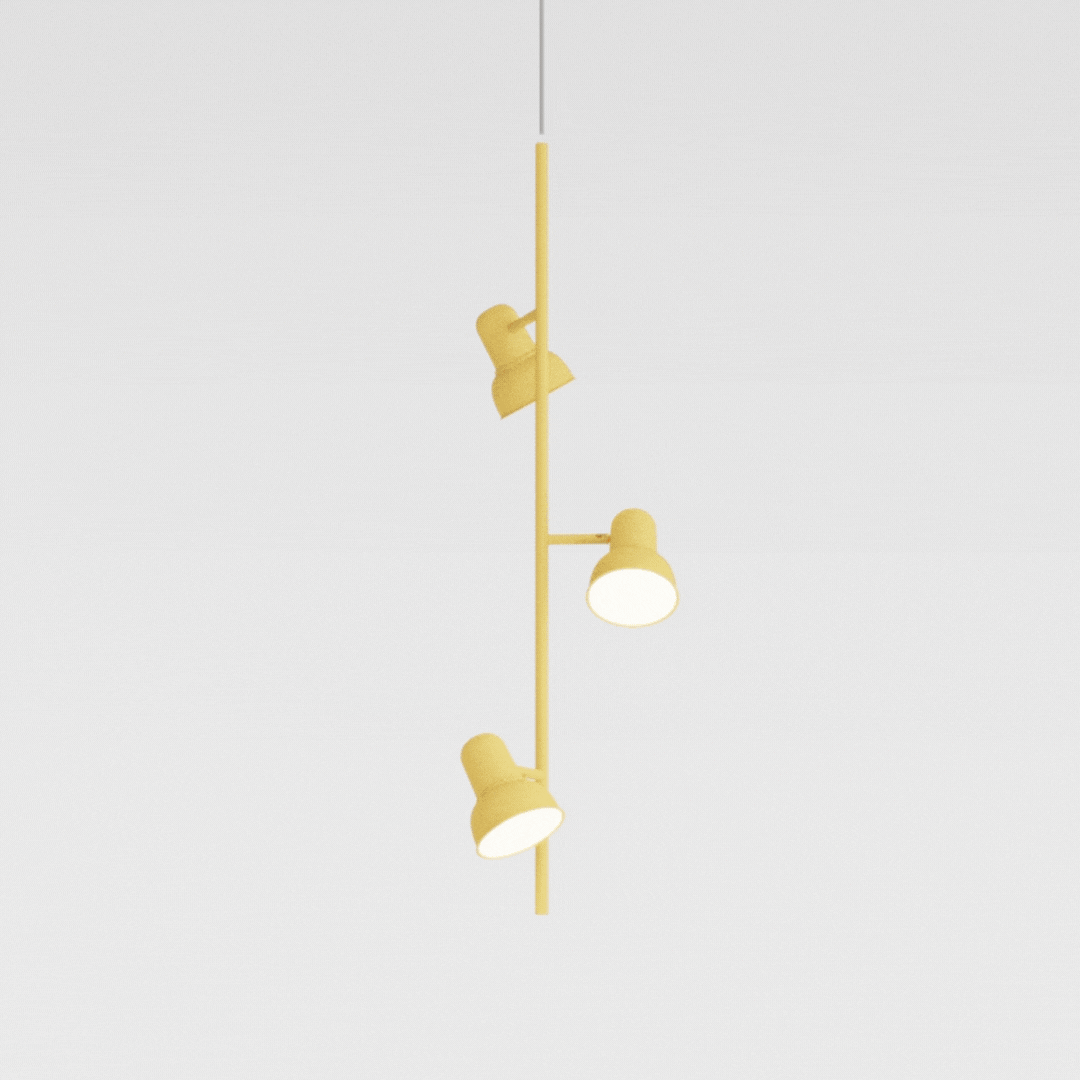 Pendente Escriba Vertical com 3 Soquetes E27 em Latão – Golden Art Iluminação Decorativa T1810V-3LT - Imagem 1