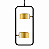 Pendente NELL com 2 Focos LED 6W e Moldura 23x50cm – Golden Art Iluminação T8800-2PI - Imagem 1
