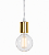 Latão - Pendente Golden Art Iluminação T1000LT Off com Fio Lonado 1,00m em e Soquete E27 – Decorativa - Imagem 1