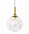 (Latão - Especiais) Pendente PI Bola Dupla Golden Art T2851LT 12cm Amassada Transparente G9 em – - Imagem 1